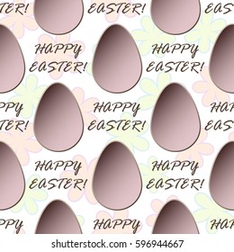 Color Easter egg seamless pattern. Vector illustration for greeting card, promotion, poster and different design