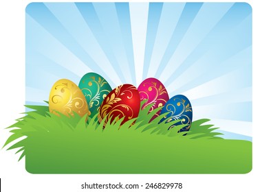 Color easter eggs background