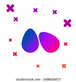 Color Easter eggs icon isolated on white background. Happy Easter. Gradient random dynamic shapes. Vector Illustration
