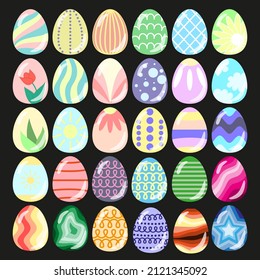 huevos de pascua de color para las vacaciones de primavera