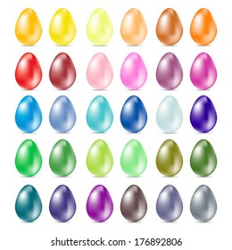 color easter eggs - vector illustration 