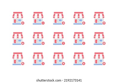 Color Ecommerce Icons, Editable Color Ecommerce Icons