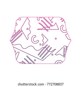 color edge quadrate with abstract figures style background