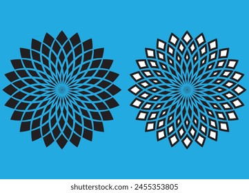 Color editable vector design image of mandala, pattern, background, wall, floor etc.