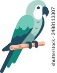 Color editable vector Parrot Image