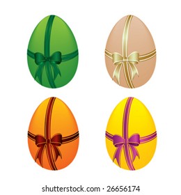 color egg and bow, holiday