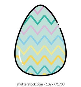 color egg easter with figures decoration to celebration