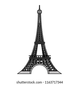 color eiffel tower architecture from paris france
