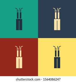Color Electric cable icon isolated on color background. Vintage style drawing. Vector Illustration