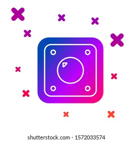 Color Electric light switch icon isolated on white background. On and Off icon. Dimmer light switch sign. Concept of energy saving. Gradient random dynamic shapes. Vector Illustration