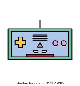 color electronic videogame console with simulator buttons