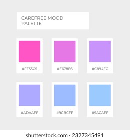  Color element. Trend pallete of color. Cozy pink blue color pallete. Swatch love shade tone valentine vibes candy trendy and modern