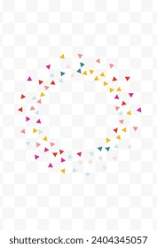 Color Elements Festival Vector Transparent Background. Festive Confetti Wallpaper. Flying Geometric Invitation. Happy Shapes Decoration Banner.