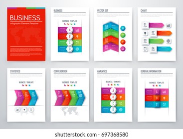 Color elements for infographics on a white background. Presentation templates. Use in presentation, flyer and leaflet, corporate report, marketing, advertising, annual report, banner.