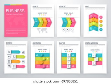 Color elements for infographics on a white background. Presentation templates. Use in presentation, flyer and leaflet, corporate report, marketing, advertising, annual report, banner.
