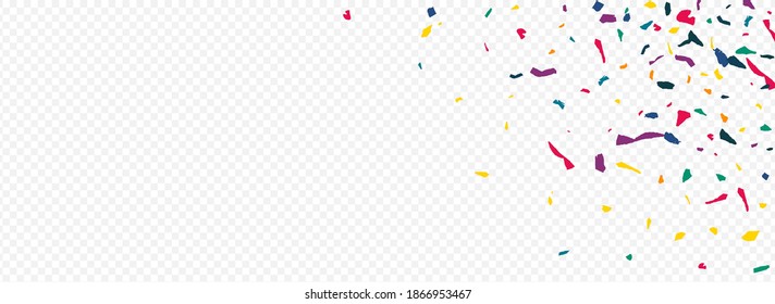 Color Elements Invitation Panoramic Transparent Background. Independence Smear Design. Christmas Confetti Backdrop. Yellow Paint Celebrate Pattern.