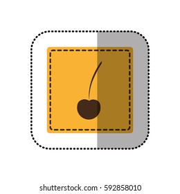 color emblem cherry icon, vector illustraction design image