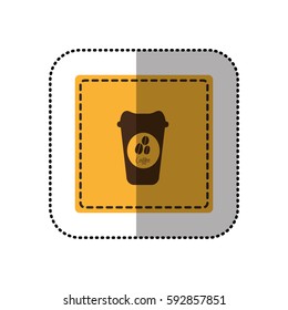 color emblem coffee espresso icon, vector illustraction design