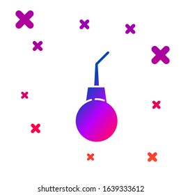 Color Enema pear icon isolated on white background. Medical rubber pump. Gradient random dynamic shapes. Vector Illustration