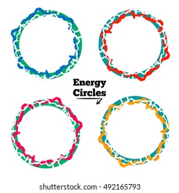 Color energy circles set
