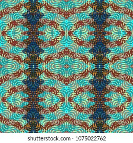 Color Engraving pattern. Protective layer for banknotes, diplomas and certificates. Vector illustration