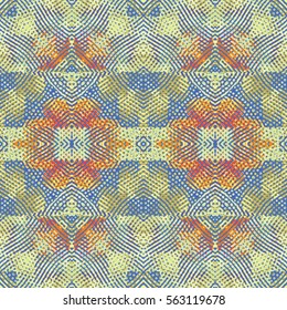 Color Engraving pattern. The protective layer for banknotes, diplomas and certificates. Vector illustration