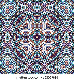 Color Engraving pattern. The protective layer for banknotes, diplomas and certificates. Vector illustration
