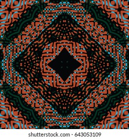 Color Engraving pattern. The protective layer for banknotes, diplomas and certificates. Vector illustration