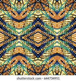 Color Engraving pattern. The protective layer for banknotes, diplomas and certificates. Vector illustration