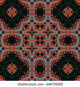 Color Engraving pattern. The protective layer for banknotes, diplomas and certificates. Vector illustration