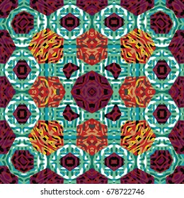 Color Engraving pattern. The protective layer for banknotes, diplomas and certificates. Vector illustration