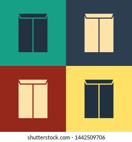 Color Envelope icon isolated on color background. Email message letter symbol. Vintage style drawing. Vector Illustration