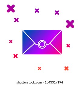Color Envelope icon isolated on white background. Email message letter symbol. Gradient random dynamic shapes. Vector Illustration