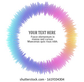 Color equalizer isolated on white background. Vector illustration. Pulse music player. Audio wave logo. Vector design element Poster of the sound wave template visualization signal Illustration eps 10