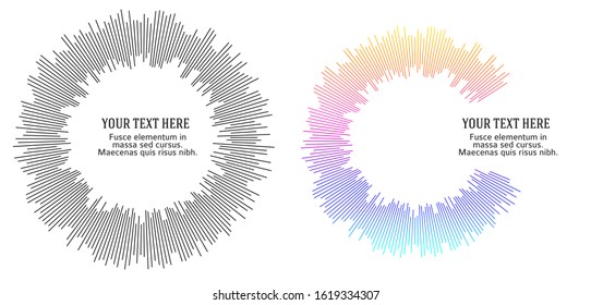 Color equalizer isolated on white background. Vector illustration. Pulse music player. Audio wave logo. Vector design element Poster of the sound wave template visualization signal Illustration eps 10