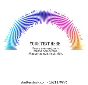 Color equalizer isolated on white background. Vector illustration. Pulse music player. Audio wave logo. Vector design element Poster of the sound wave template visualization signal Illustration eps 10