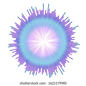 Color equalizer isolated on white background. Vector illustration. Pulse music player. Audio wave logo. Vector design element Poster of the sound wave template visualization signal Illustration eps 10