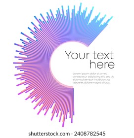 Color equalizer isolated on white background. Vector illustration. Pulse music player. Audio wave logo. Vector design element Poster sound wave template visualization signal Illustration eps 10