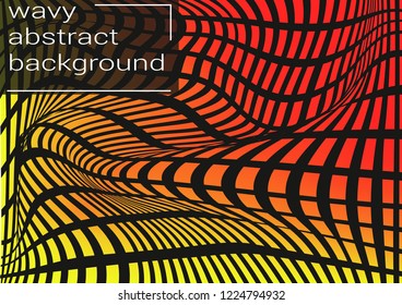 Color Equalizer on a dark background. Night music event. Abstract wave lines. Musical poster.