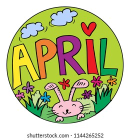 Color example. April Coloring Pages for Kids