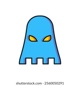 Color Executioner mask icon isolated on white background. Hangman, torturer, executor, tormentor, butcher, headsman icon. Flat filled outline style with shadow. Vector