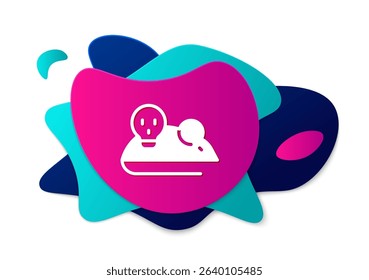 Color Experimental mouse icon isolated on white background. Abstract banner with liquid shapes. Vector
