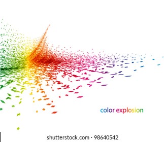 design abstrato de explosão de cores