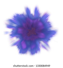 Color explosion. Blue fireworks. Vector colorful design element.