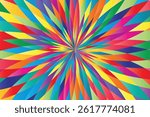 Color explosion design, multi-color panel