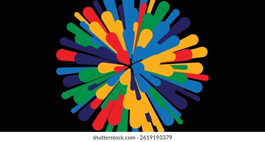 Color Explosion series. Artistic background made of colorful streaks for use with projects on design, art and imagination