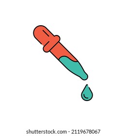 Color and eye droper icon vector