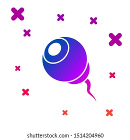 Color Eye icon isolated on white background. Happy Halloween party. Gradient random dynamic shapes. Vector Illustration