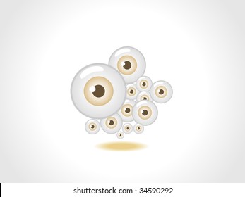 Color eyes fly icon , vector illustration