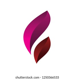 color f flame logo